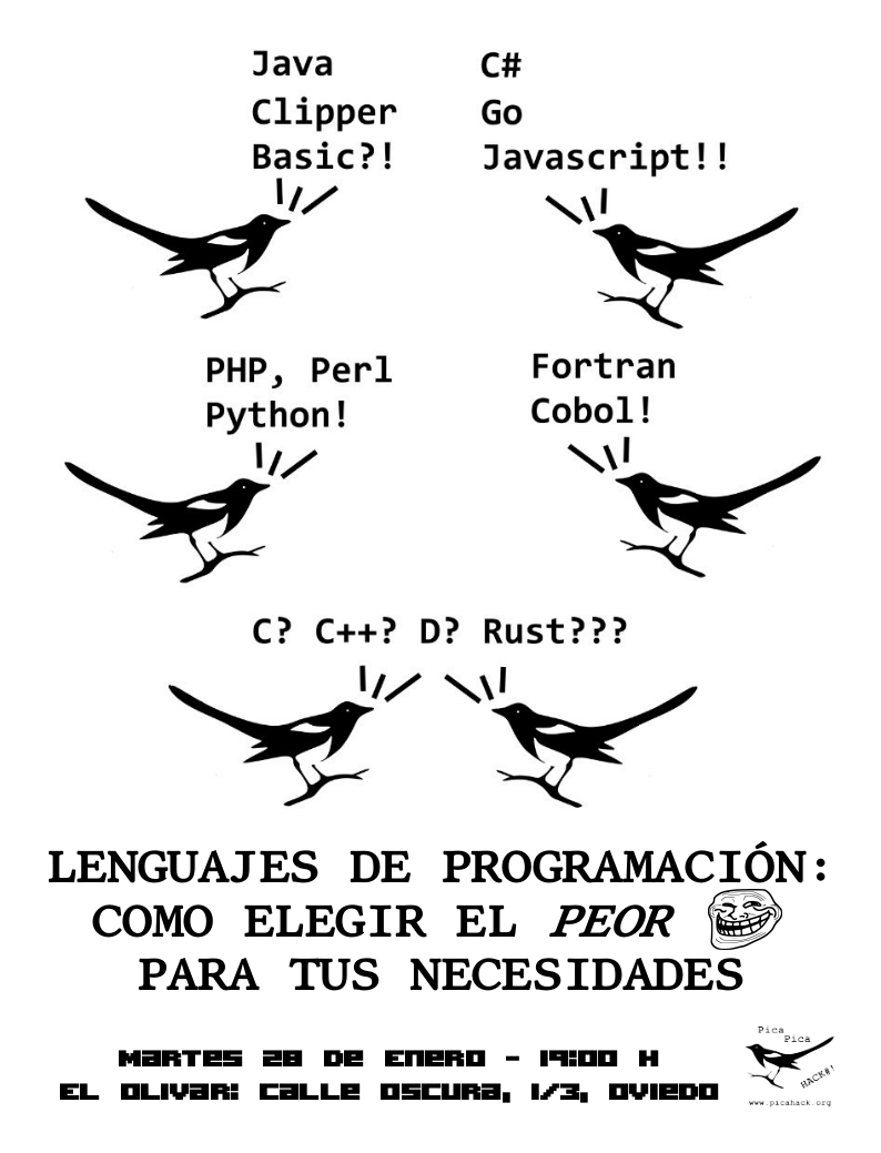 Comparación breve y desenfadada de lenguajes de programación